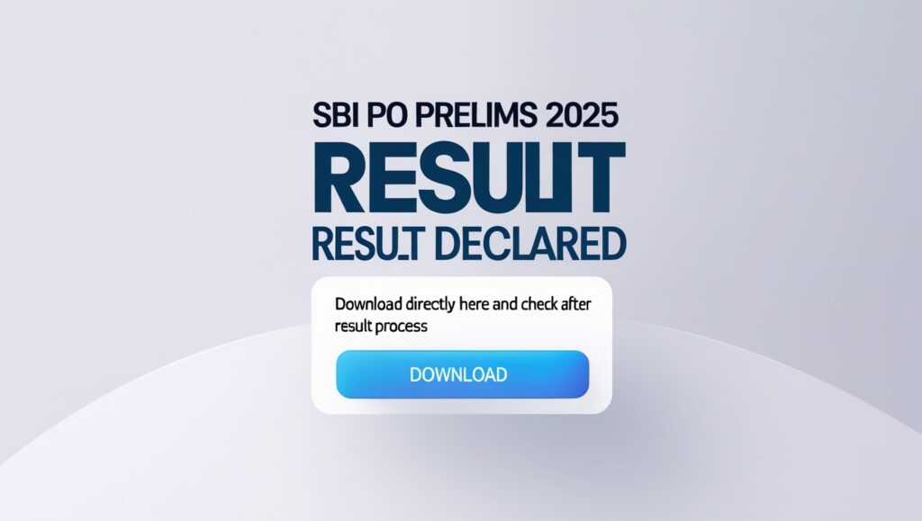 SBI PO Prelims Result